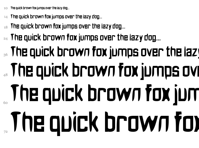 Noasarck Quattro font waterfall